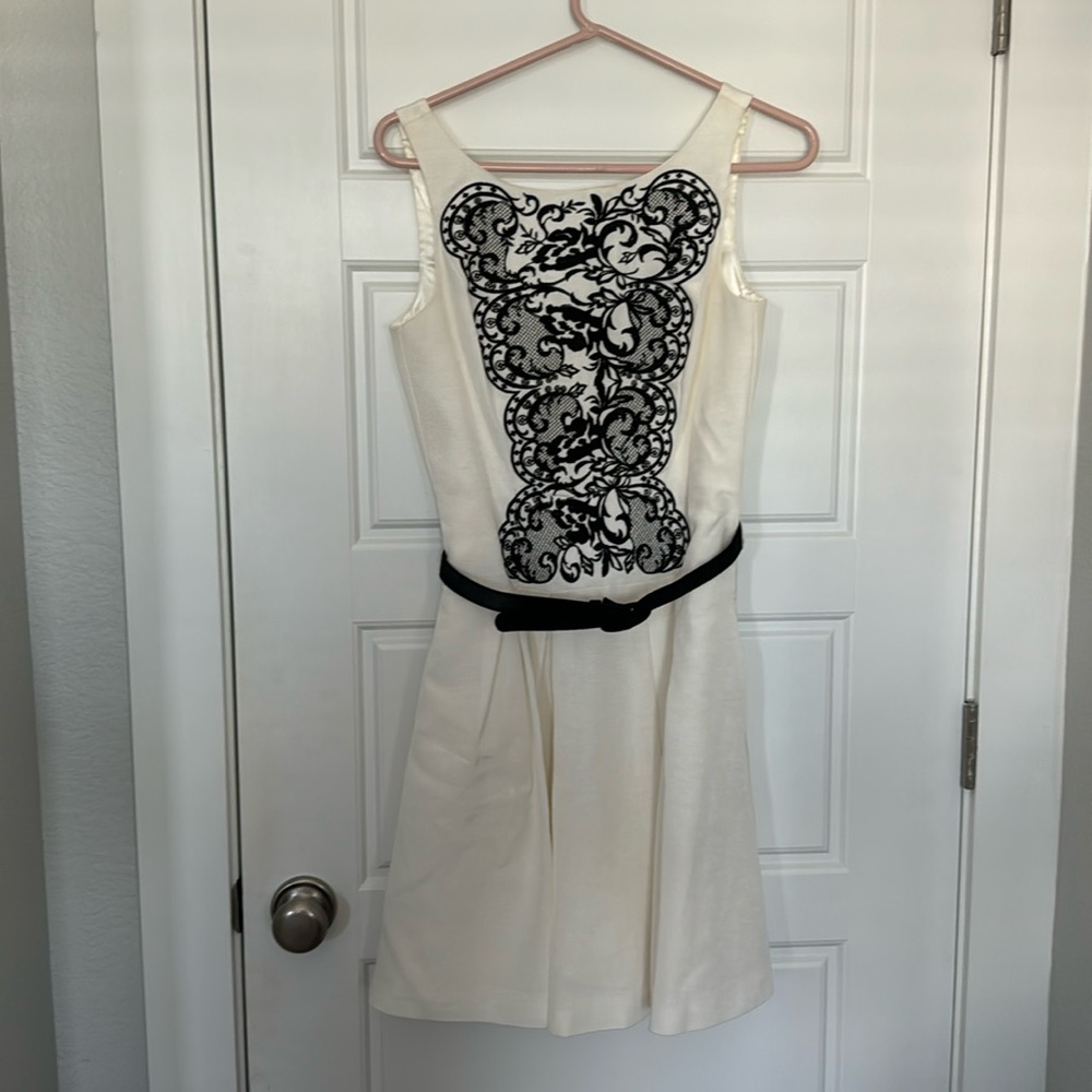 White House black market lace white dress 4